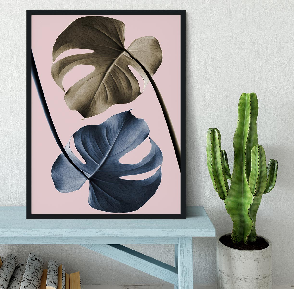 Monstera Pink Light 02 Framed Print - Canvas Art Rocks - 2