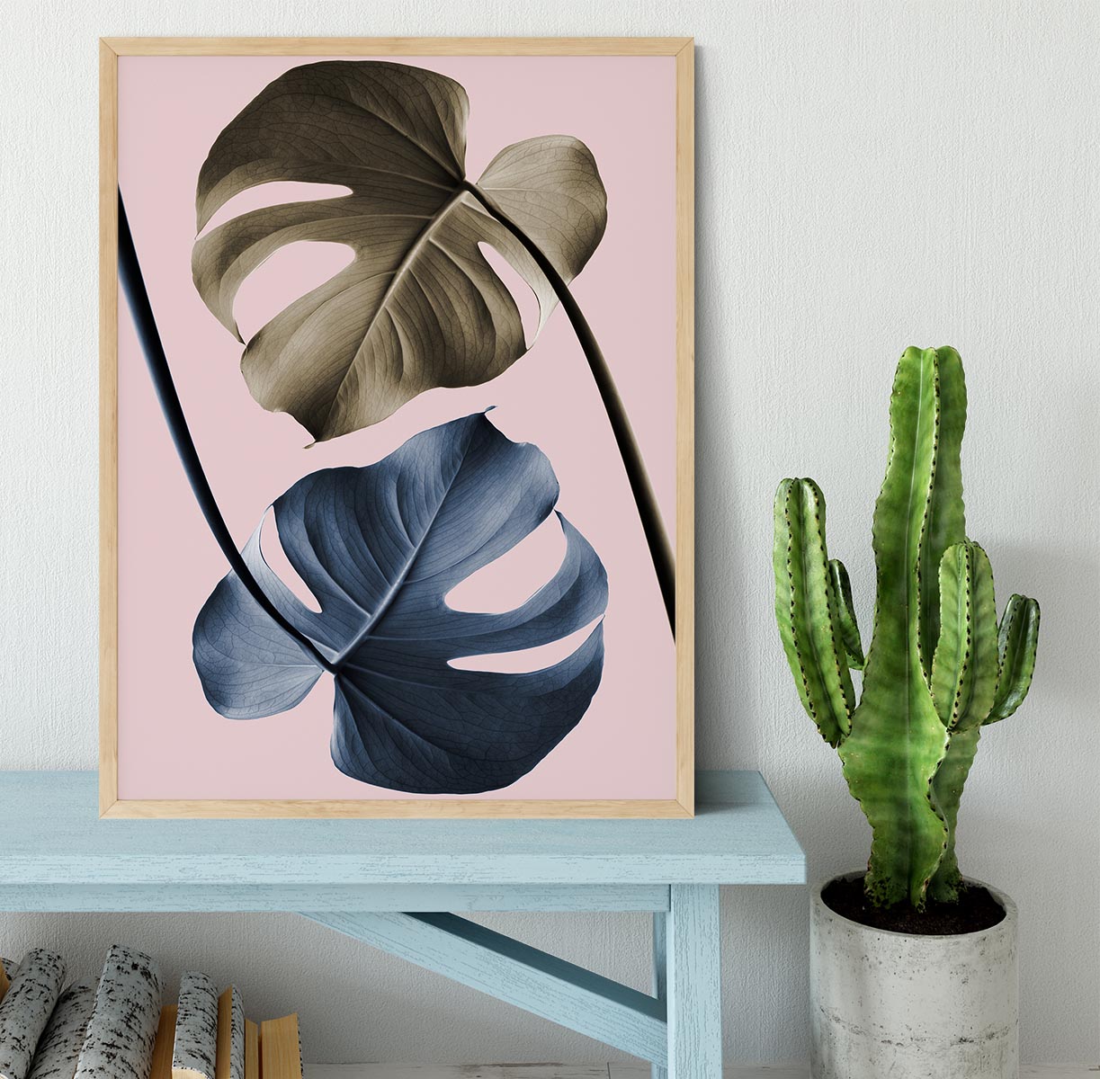 Monstera Pink Light 02 Framed Print - Canvas Art Rocks - 4