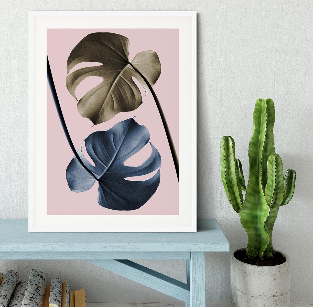 Monstera Pink Light 02 Framed Print - Canvas Art Rocks - 5