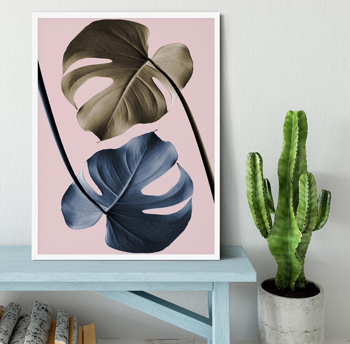 Monstera Pink Light 02 Framed Print - Canvas Art Rocks -6