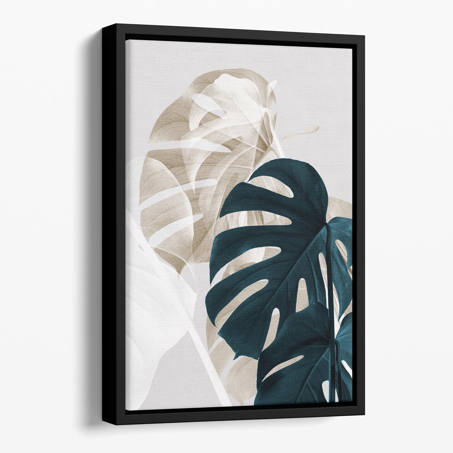 Monstera Creative 05 Floating Framed Canvas - Canvas Art Rocks - 1