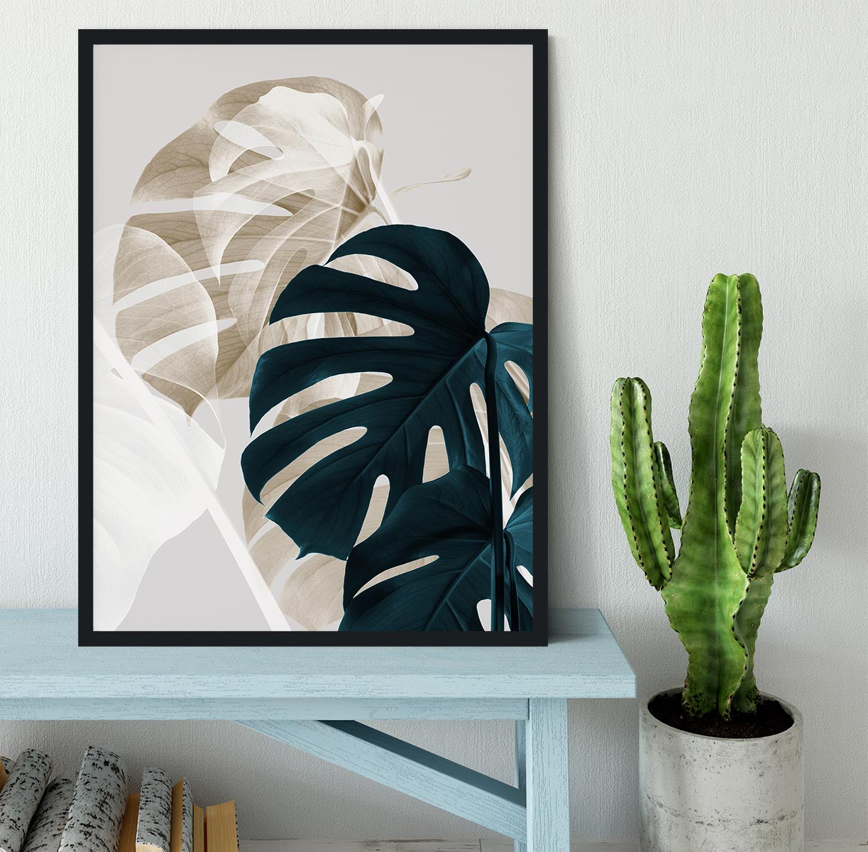 Monstera Creative 05 Framed Print - Canvas Art Rocks - 2