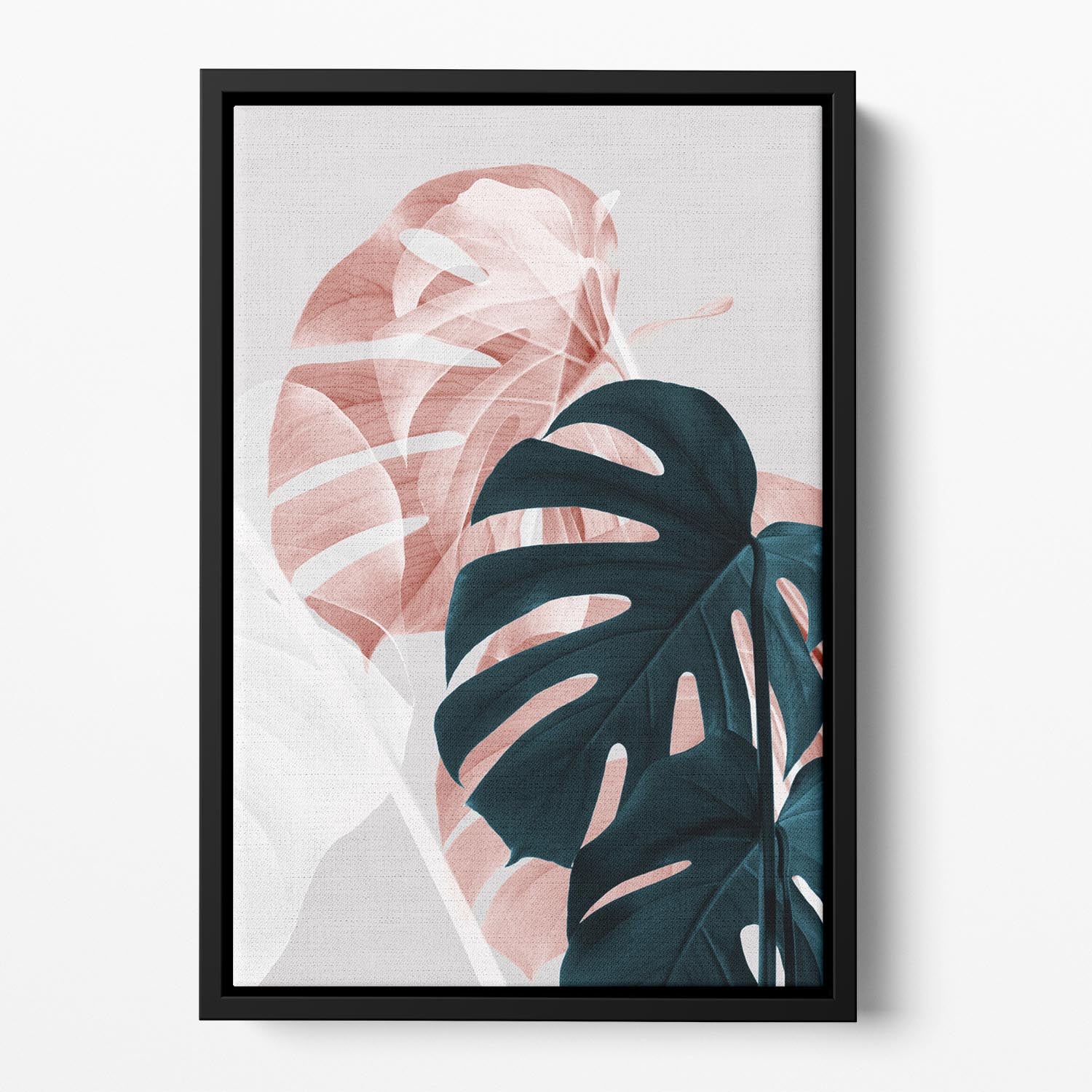 Monstera Creative 09 Floating Framed Canvas - Canvas Art Rocks - 2