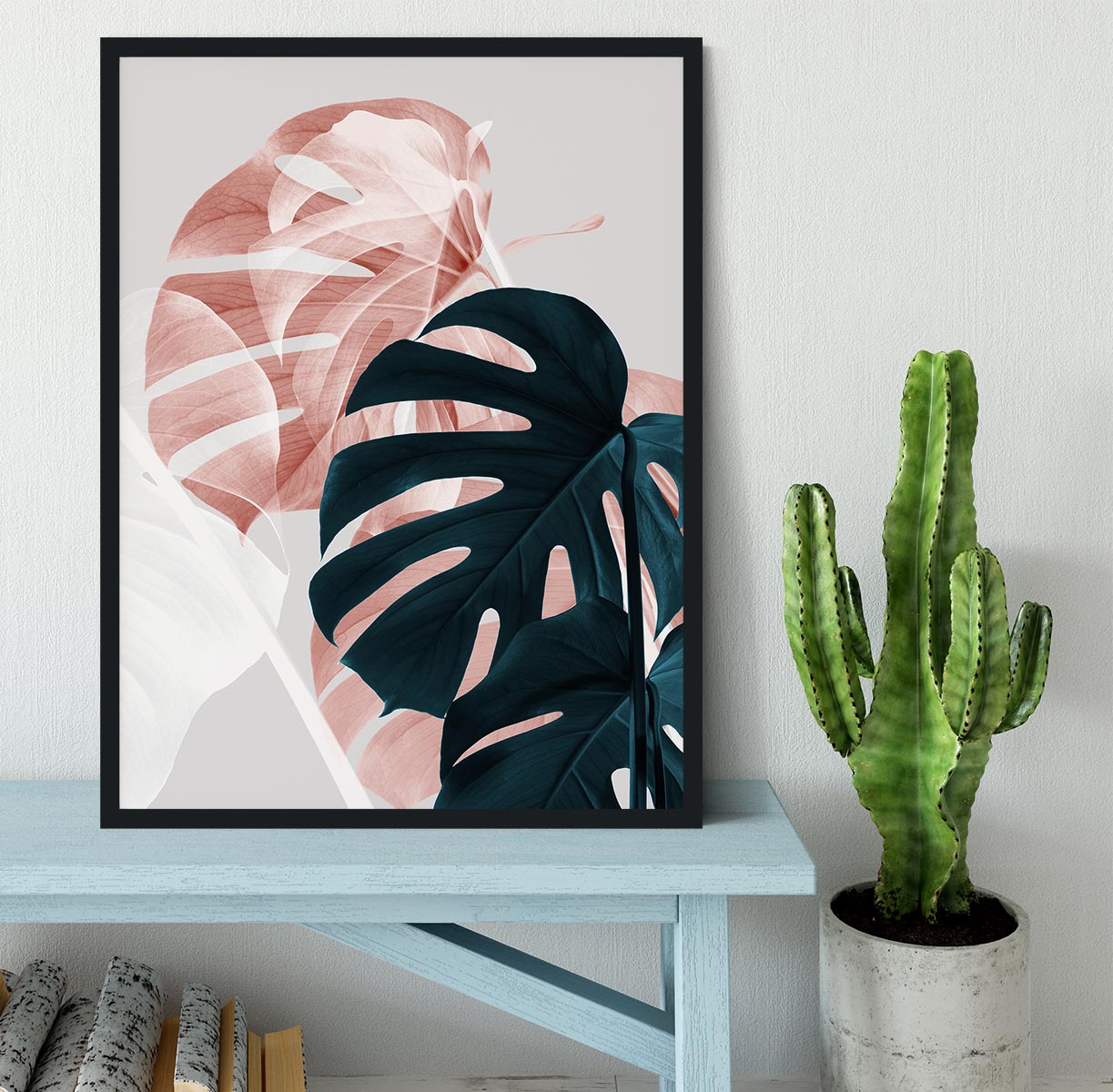 Monstera Creative 09 Framed Print - Canvas Art Rocks - 2