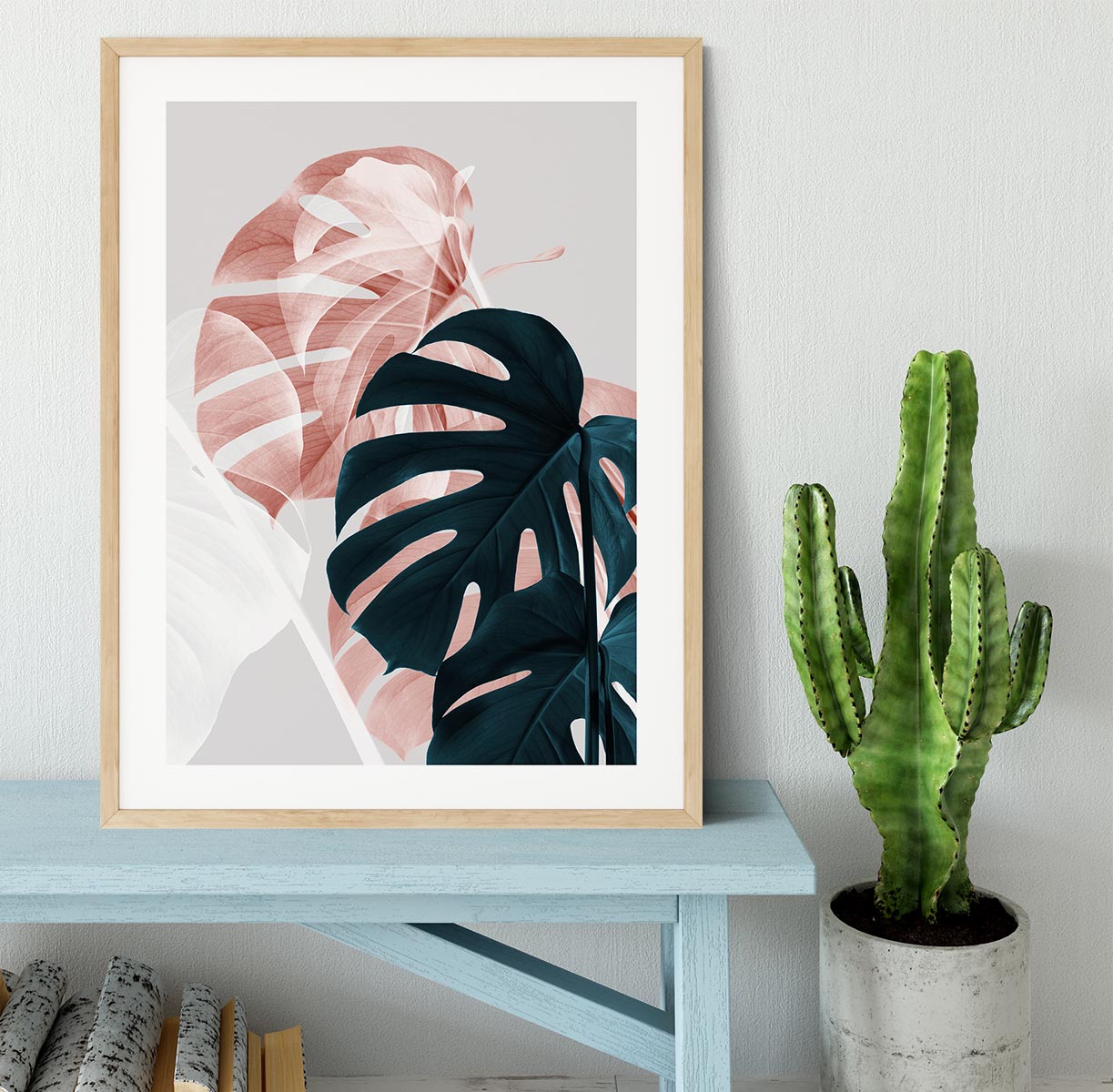 Monstera Creative 09 Framed Print - Canvas Art Rocks - 3