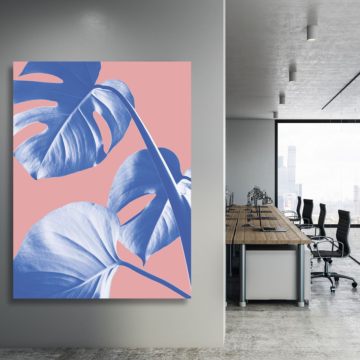 Monstera Purple 05 Canvas Print or Poster - Canvas Art Rocks - 3