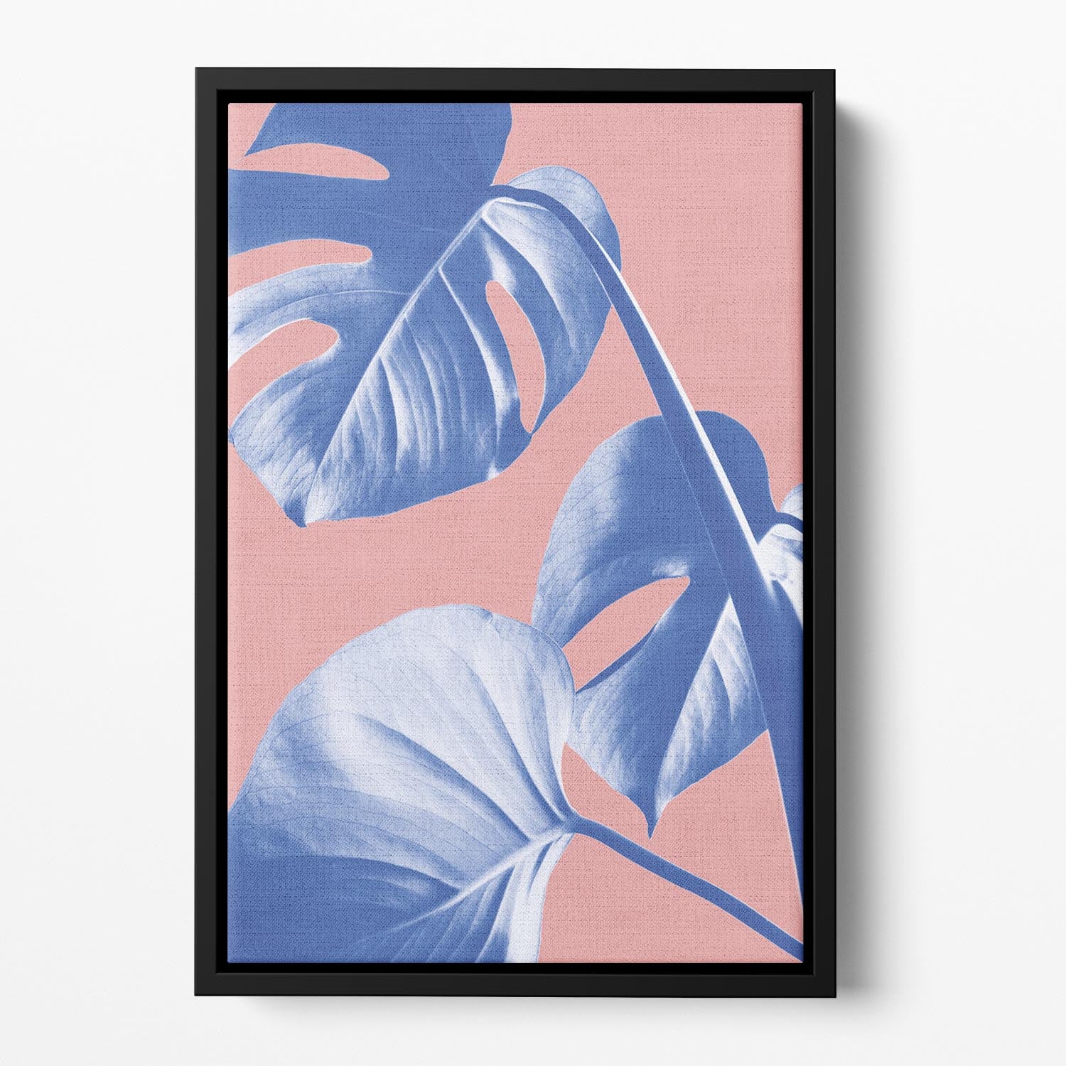 Monstera Purple 05 Floating Framed Canvas - Canvas Art Rocks - 2