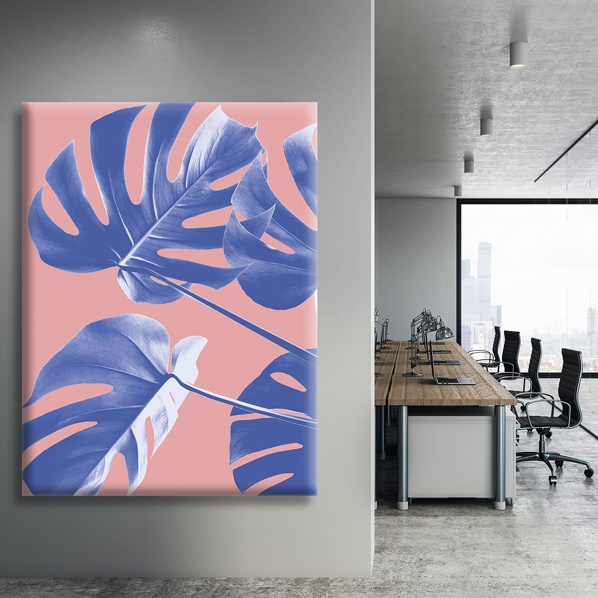 Monstera Purple 06 Canvas Print or Poster - Canvas Art Rocks - 3