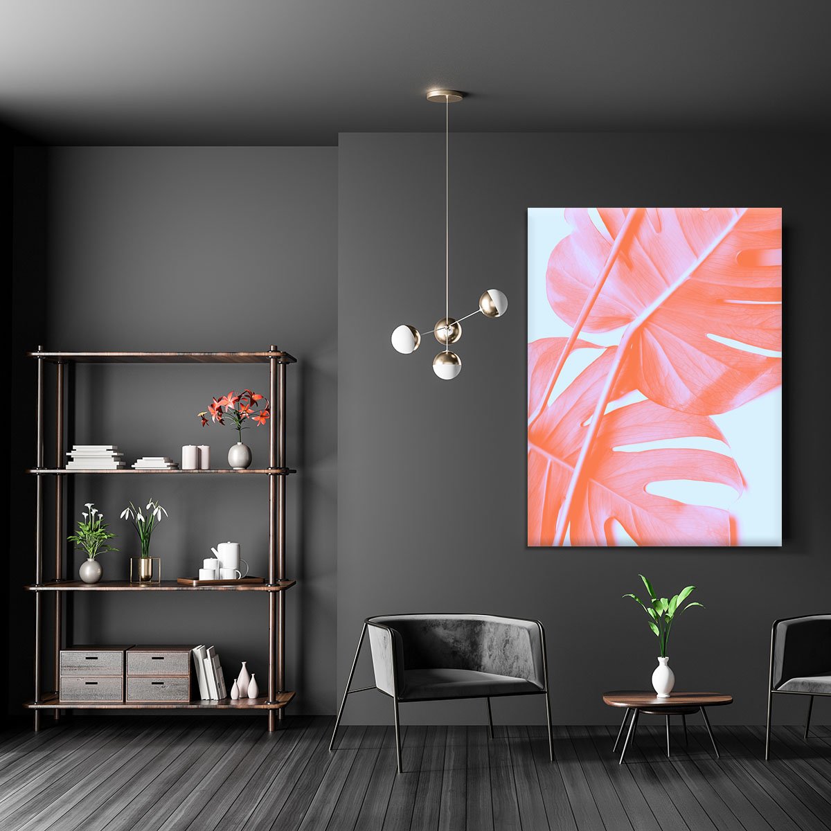 Monstera Orange 04 Canvas Print or Poster - Canvas Art Rocks - 5