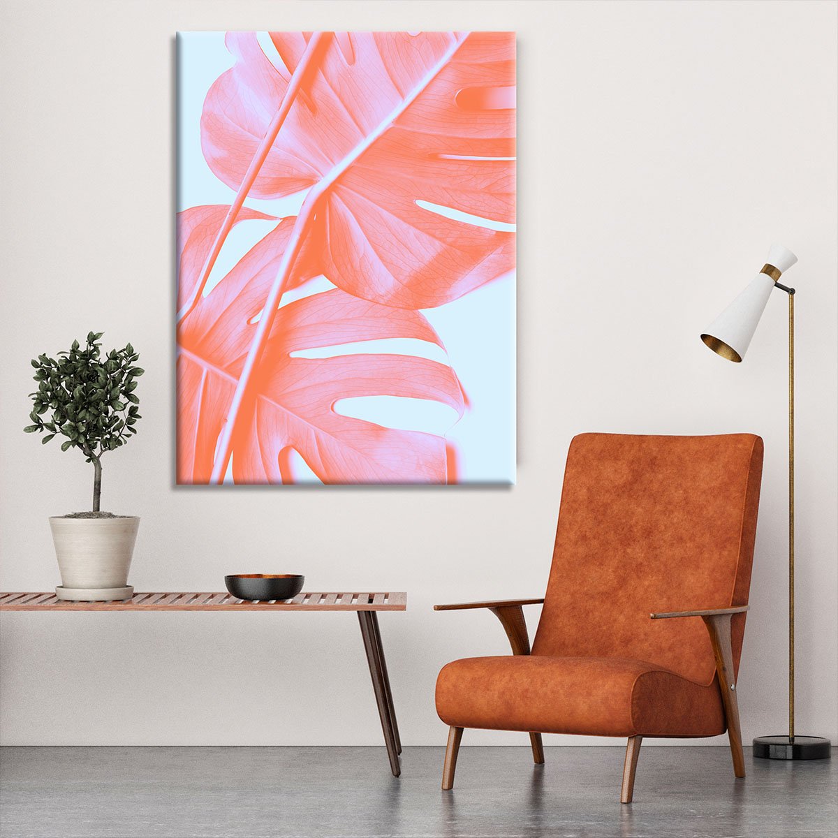 Monstera Orange 04 Canvas Print or Poster - Canvas Art Rocks - 6
