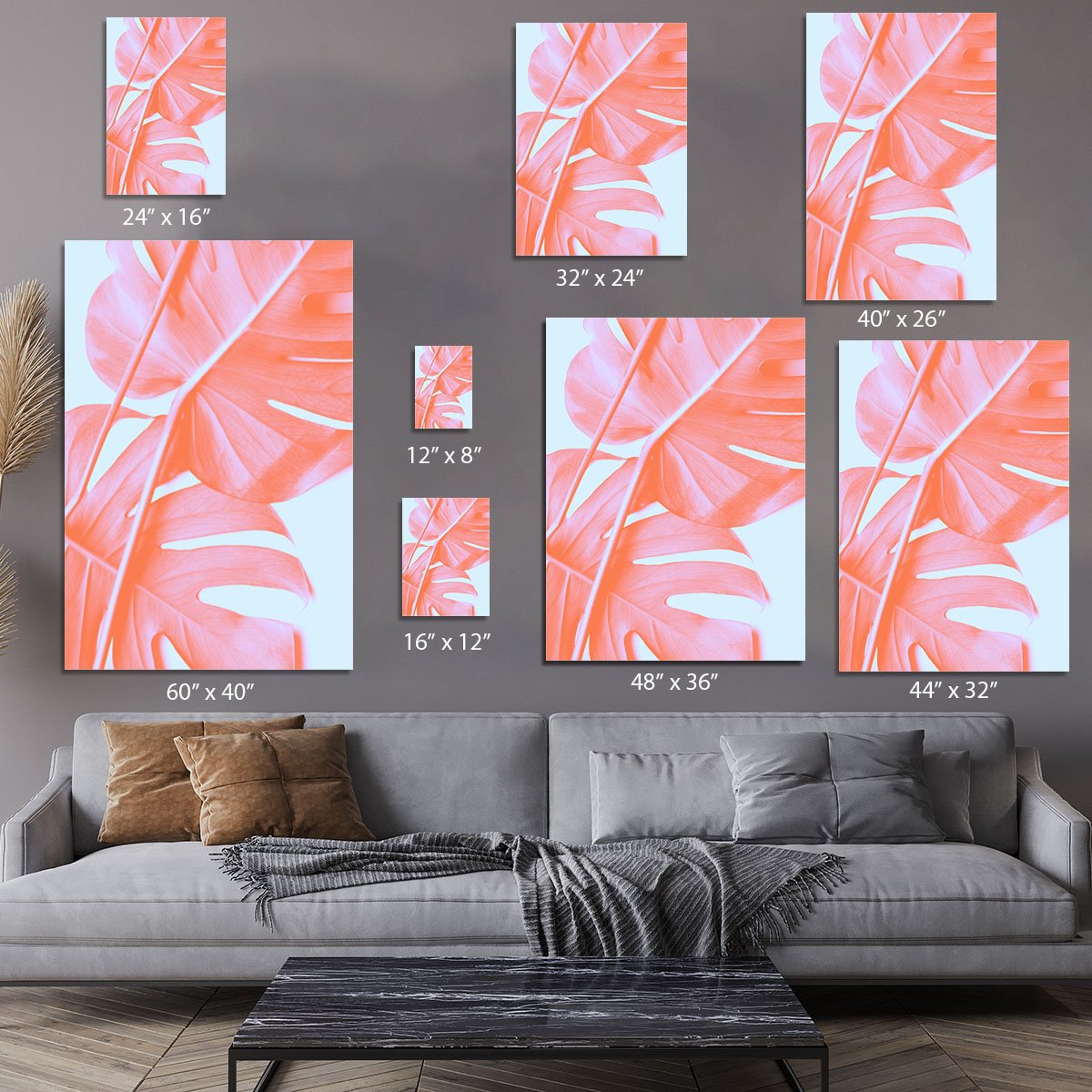 Monstera Orange 04 Canvas Print or Poster - Canvas Art Rocks - 7