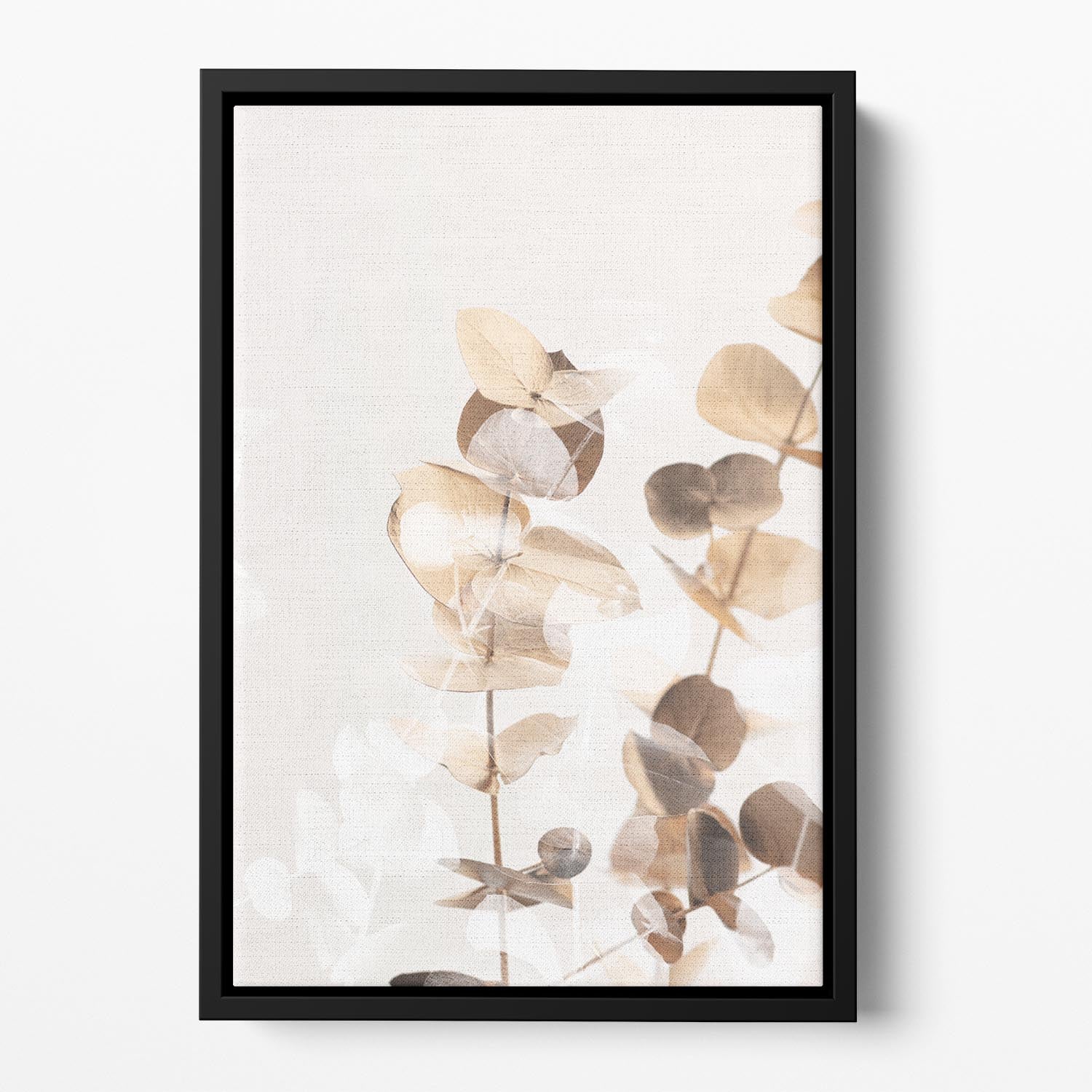 Eucalyptus Creative Gold 01 Floating Framed Canvas - Canvas Art Rocks - 2