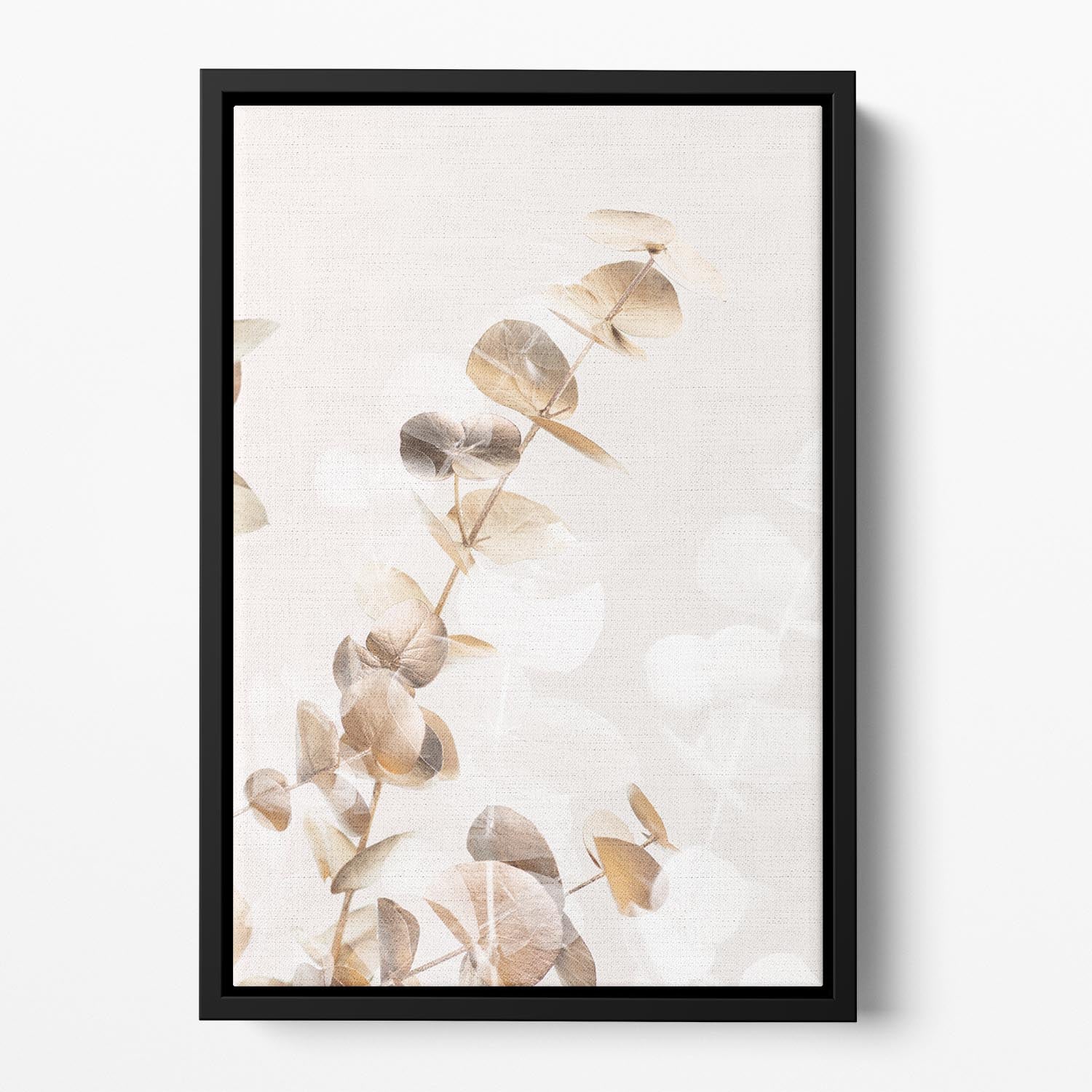 Eucalyptus Creative Gold 02 Floating Framed Canvas - Canvas Art Rocks - 2