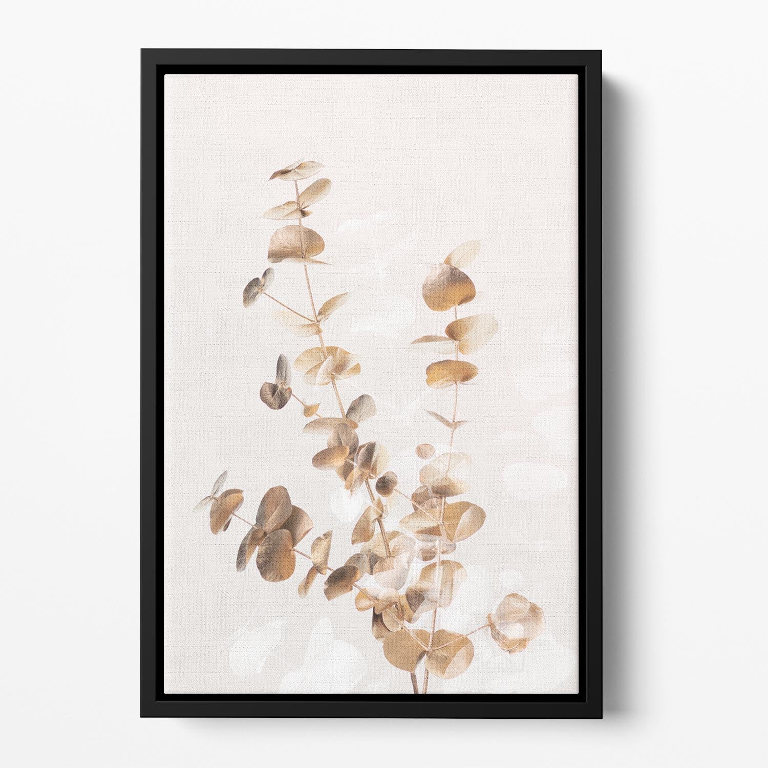 Eucalyptus Creative Gold 03 Floating Framed Canvas - Canvas Art Rocks - 2