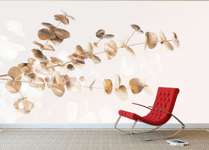 Eucalyptus Creative Gold 03 Wall Mural Wallpaper - Canvas Art Rocks - 2