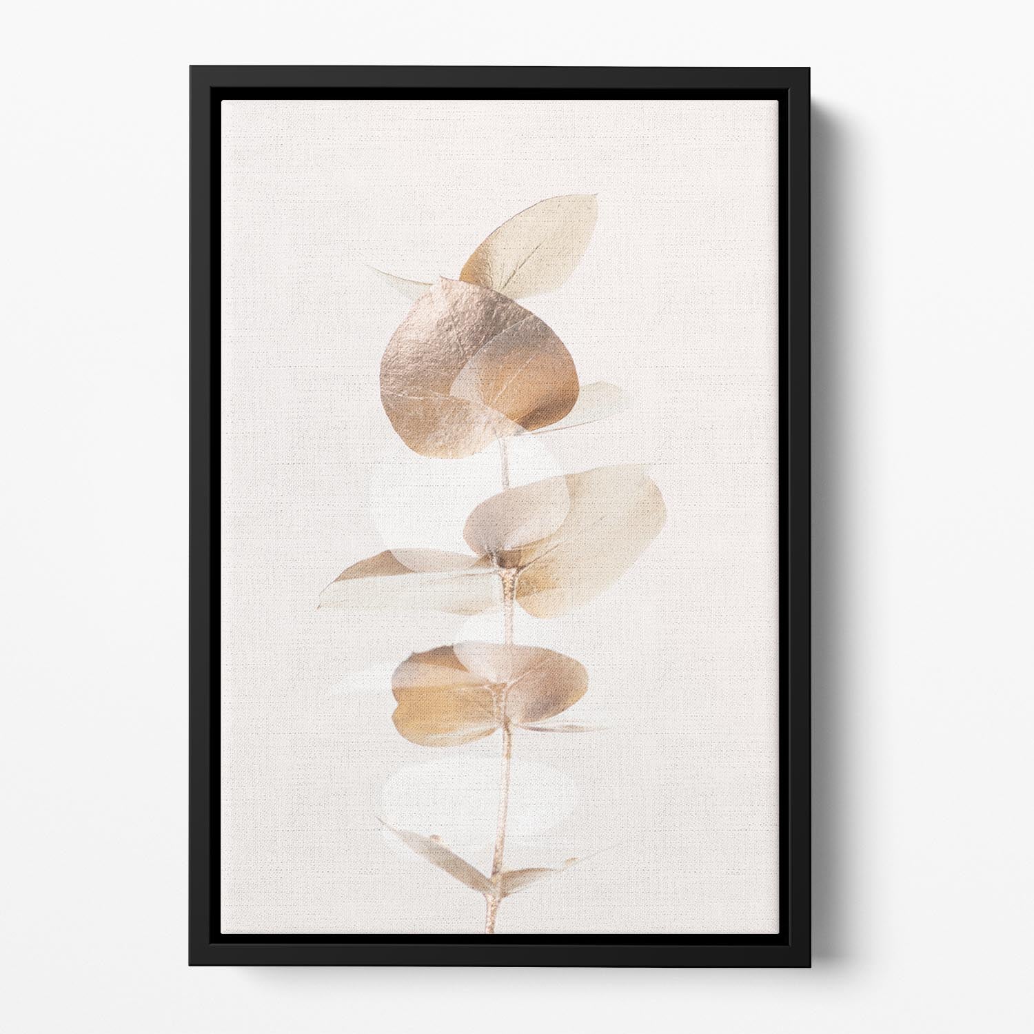 Eucalyptus Creative Gold 04 Floating Framed Canvas - Canvas Art Rocks - 2