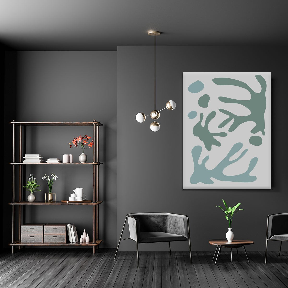 Seaweed Teal No 1 Canvas Print or Poster - Canvas Art Rocks - 5