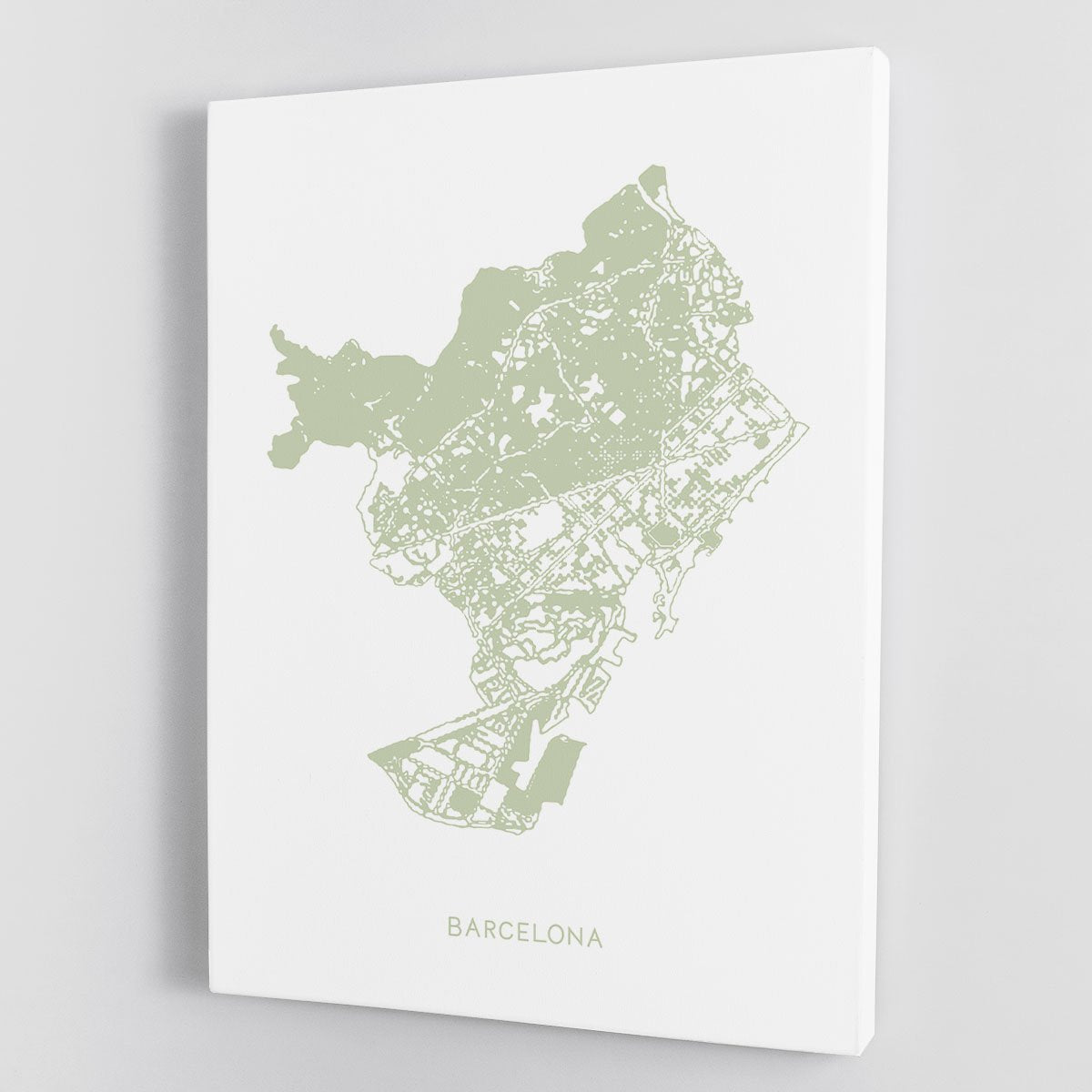 Barcelona Map Canvas Print or Poster - Canvas Art Rocks - 1