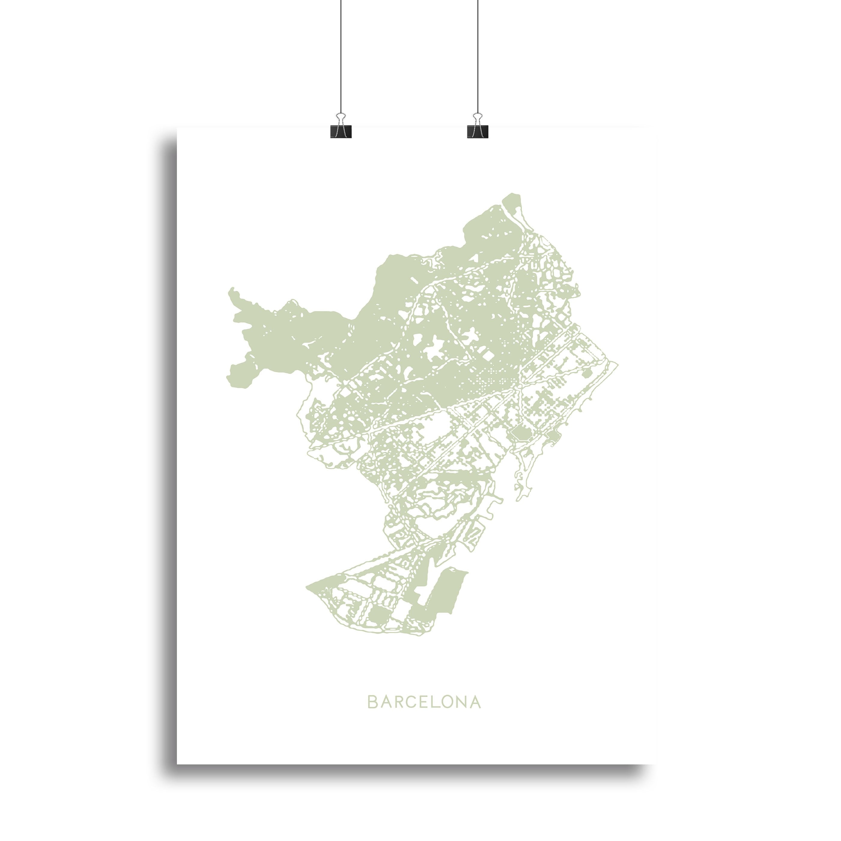 Barcelona Map Canvas Print or Poster - Canvas Art Rocks - 2