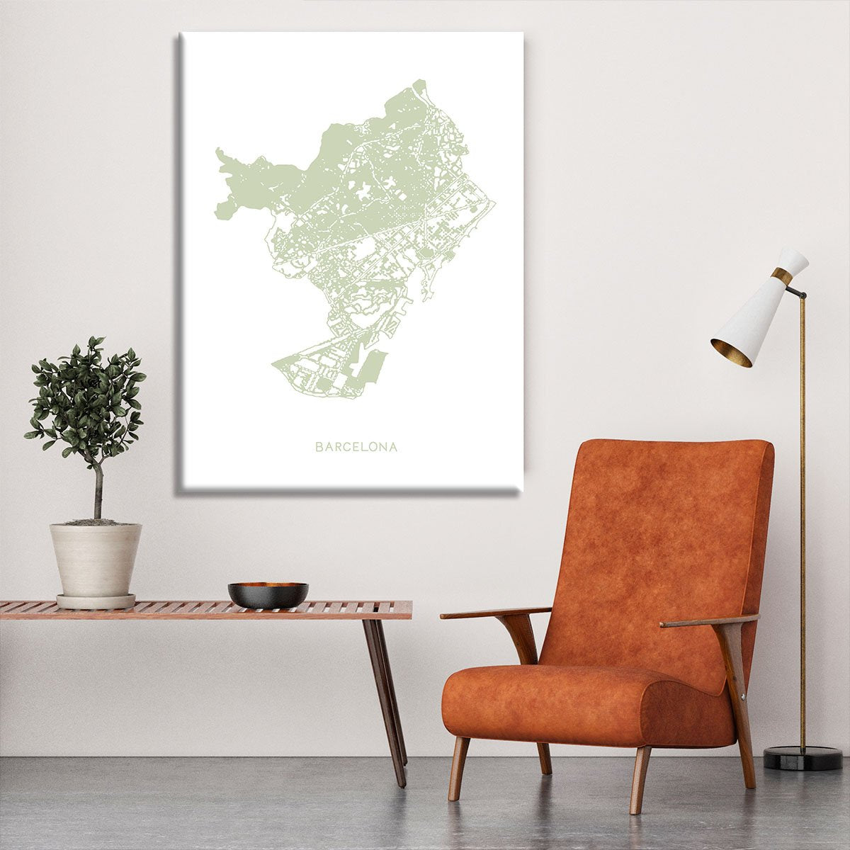Barcelona Map Canvas Print or Poster - Canvas Art Rocks - 6
