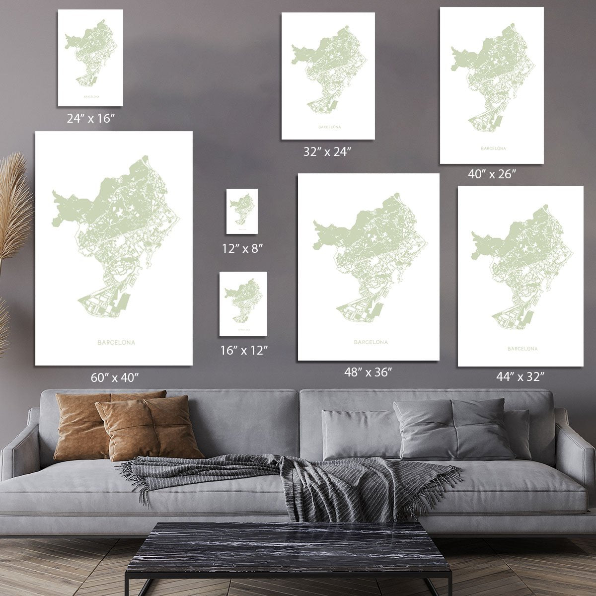 Barcelona Map Canvas Print or Poster - Canvas Art Rocks - 7