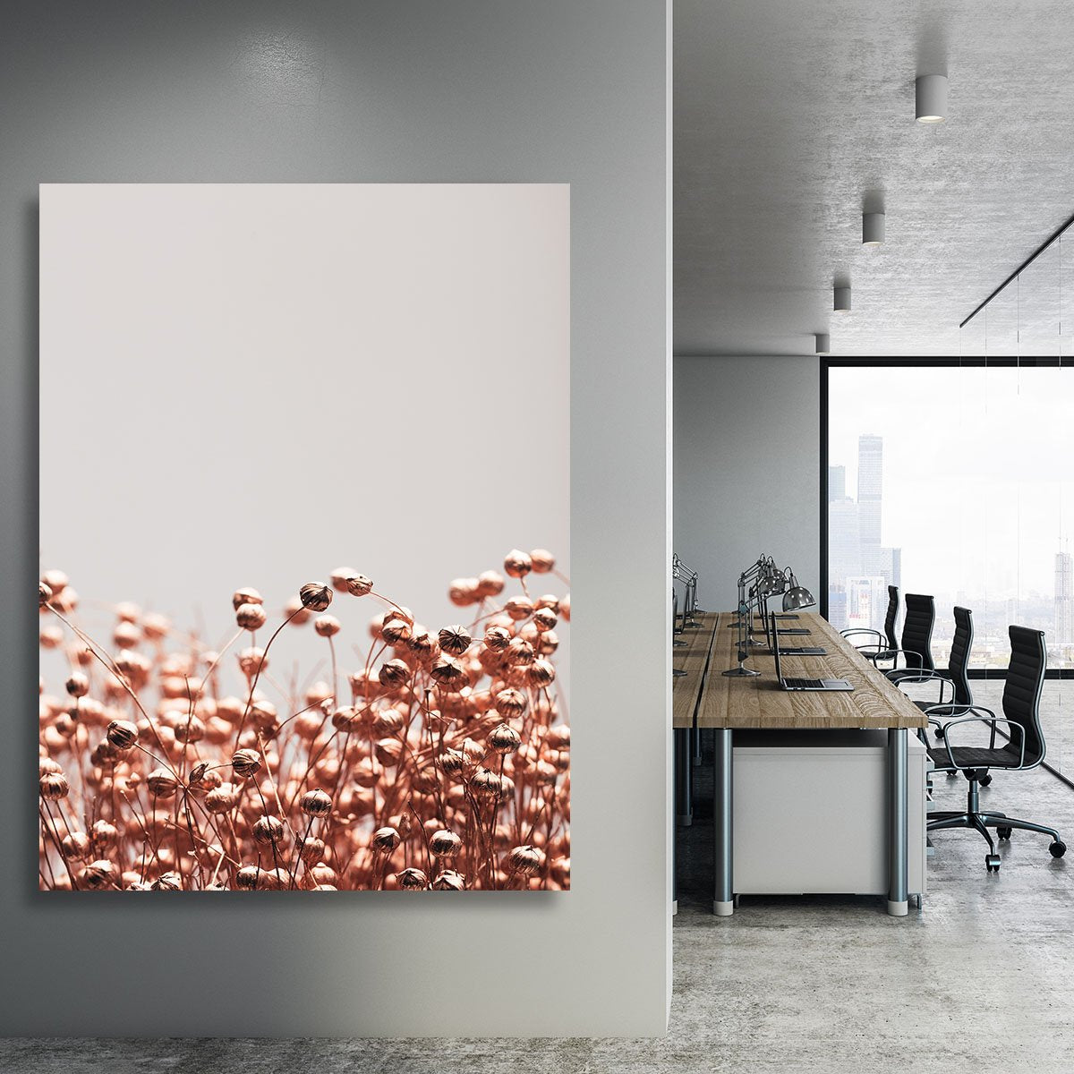 Dried Grass Copper 04 Canvas Print or Poster - Canvas Art Rocks - 3
