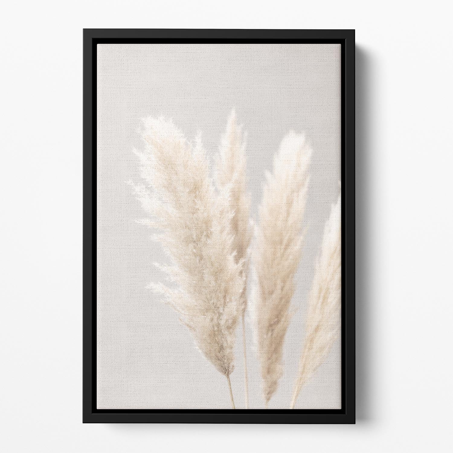 Pampas Grass Grey 02 Floating Framed Canvas - Canvas Art Rocks - 2