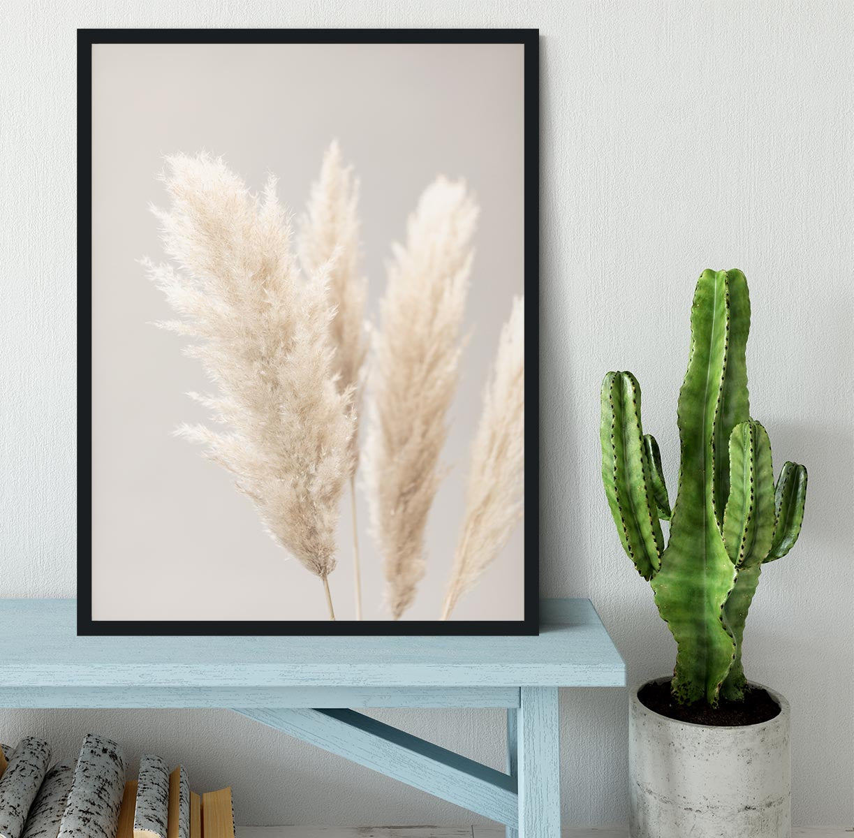 Pampas Grass Grey 02 Framed Print - Canvas Art Rocks - 2