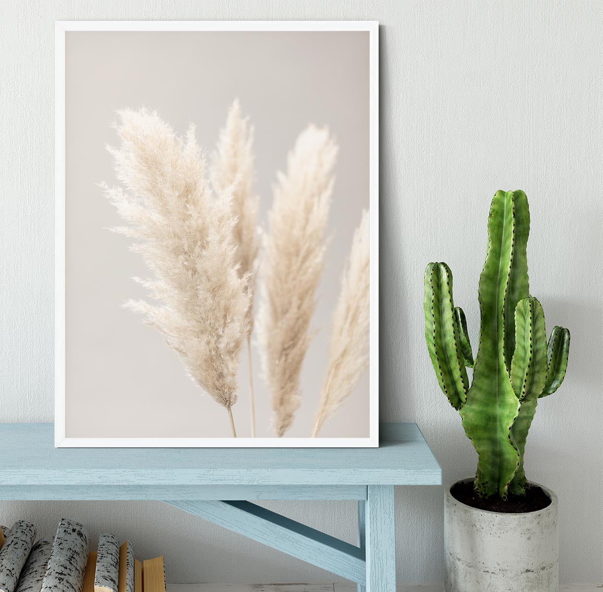 Pampas Grass Grey 02 Framed Print - Canvas Art Rocks -6