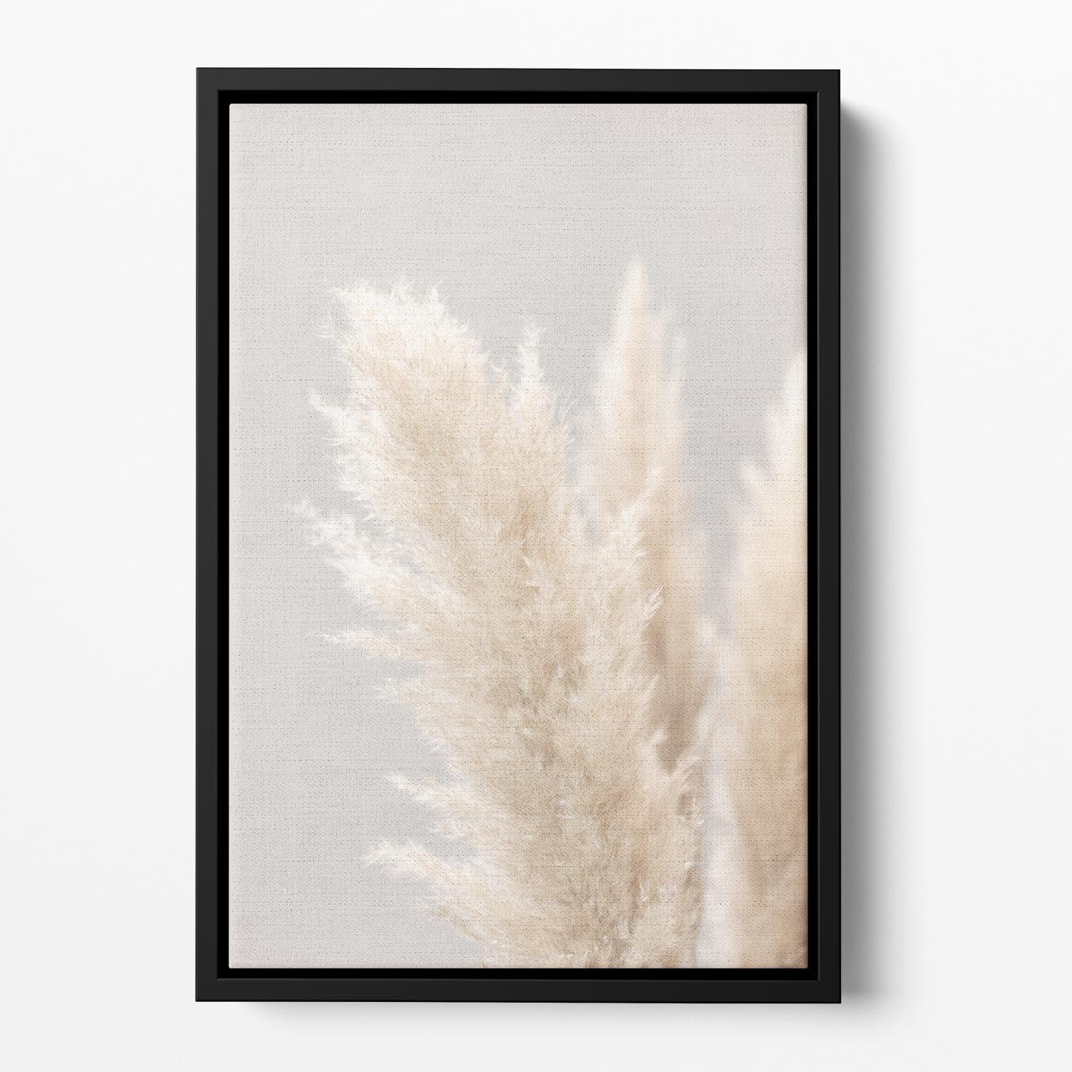 Pampas Grass Grey 03 Floating Framed Canvas - Canvas Art Rocks - 2