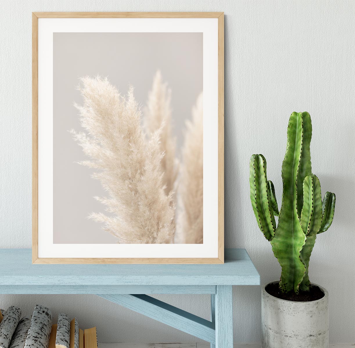 Pampas Grass Grey 03 Framed Print - Canvas Art Rocks - 3