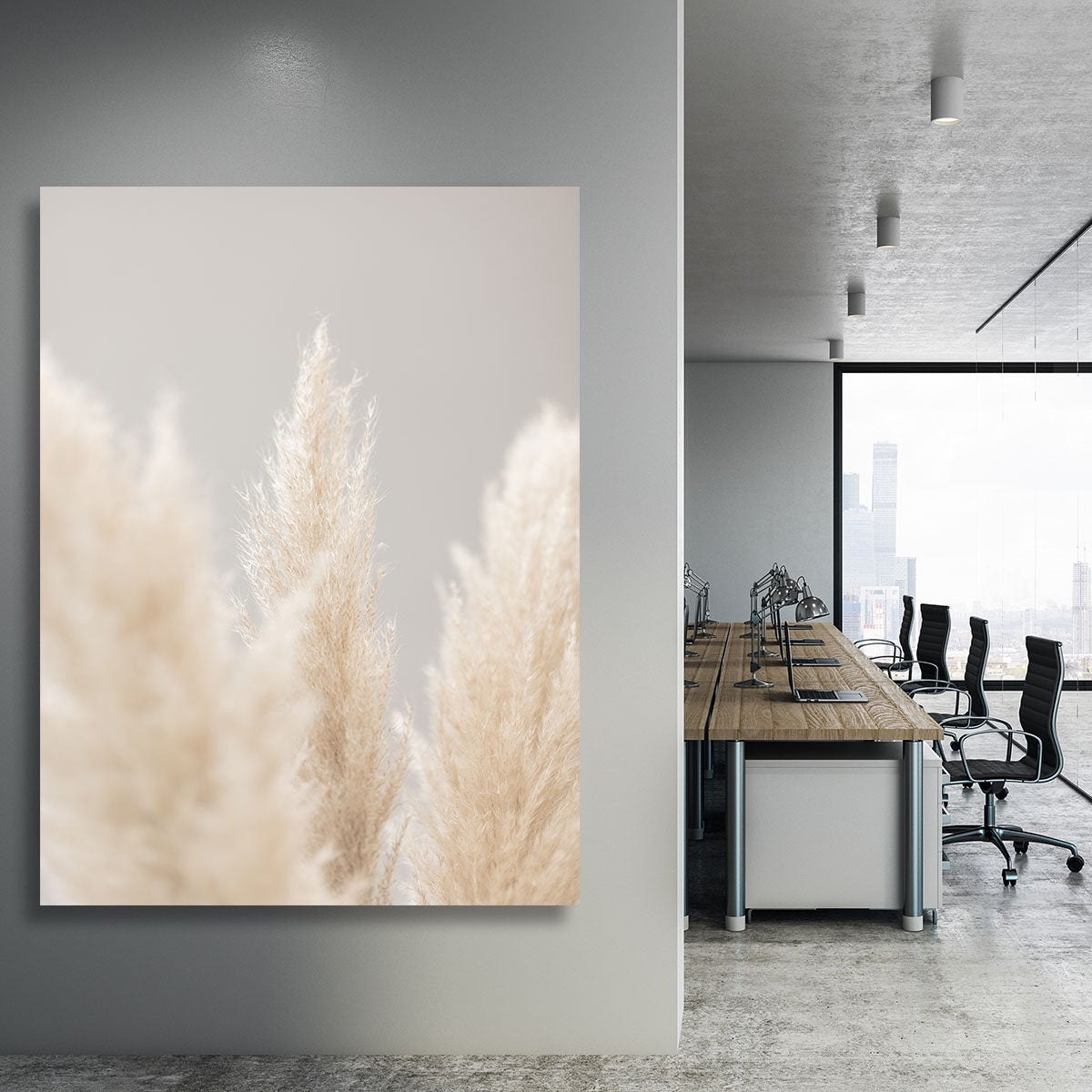 Pampas Grass Grey 04 Canvas Print or Poster - Canvas Art Rocks - 3