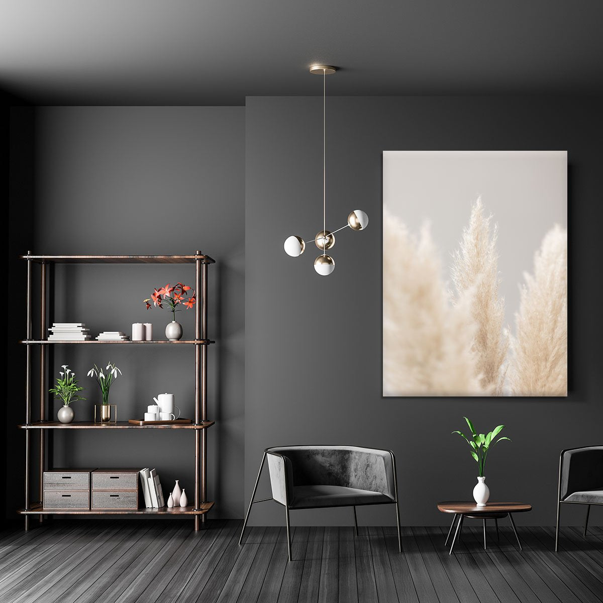 Pampas Grass Grey 04 Canvas Print or Poster - Canvas Art Rocks - 5