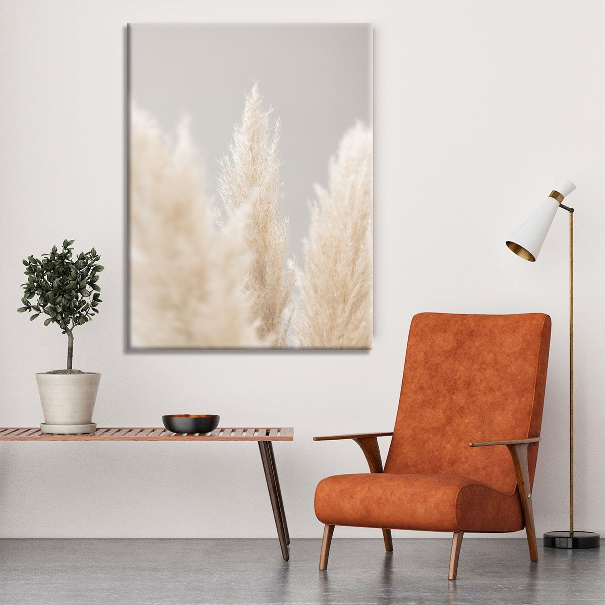 Pampas Grass Grey 04 Canvas Print or Poster - Canvas Art Rocks - 6