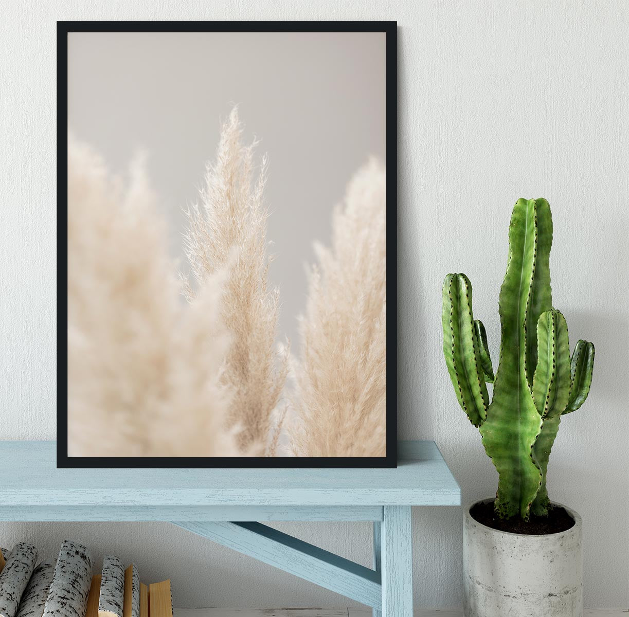 Pampas Grass Grey 04 Framed Print - Canvas Art Rocks - 2