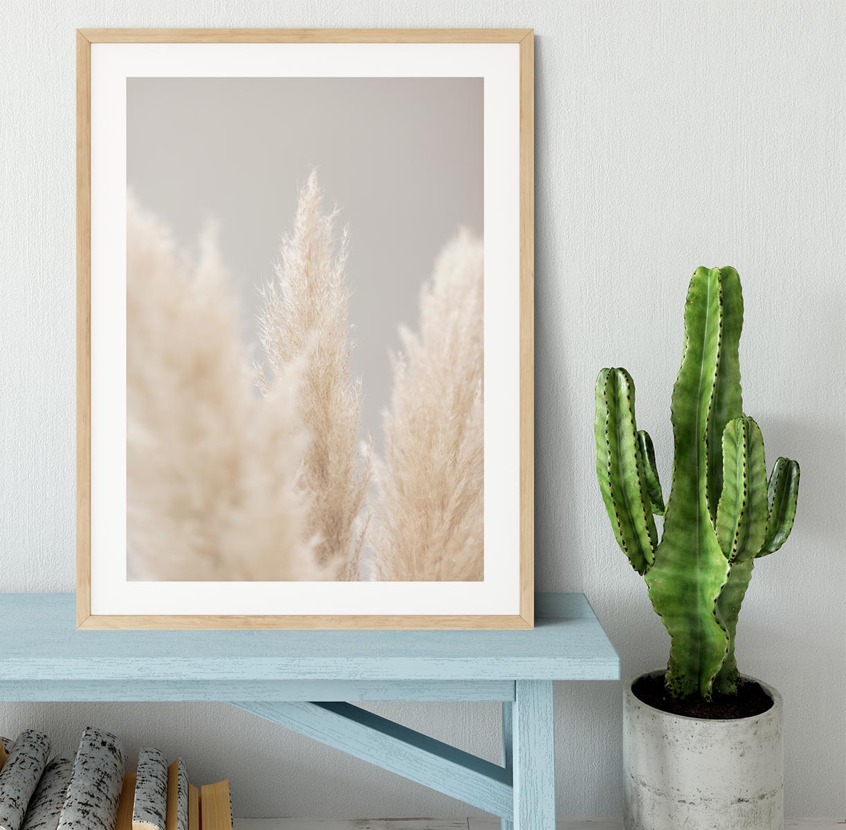 Pampas Grass Grey 04 Framed Print - Canvas Art Rocks - 3