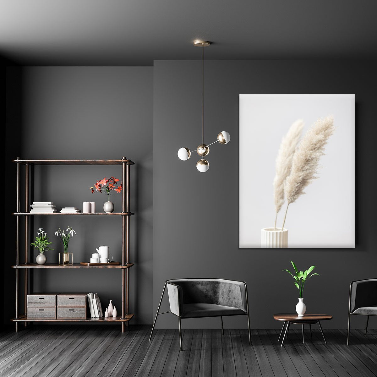 Pampas Grass Grey 11 Canvas Print or Poster - Canvas Art Rocks - 5