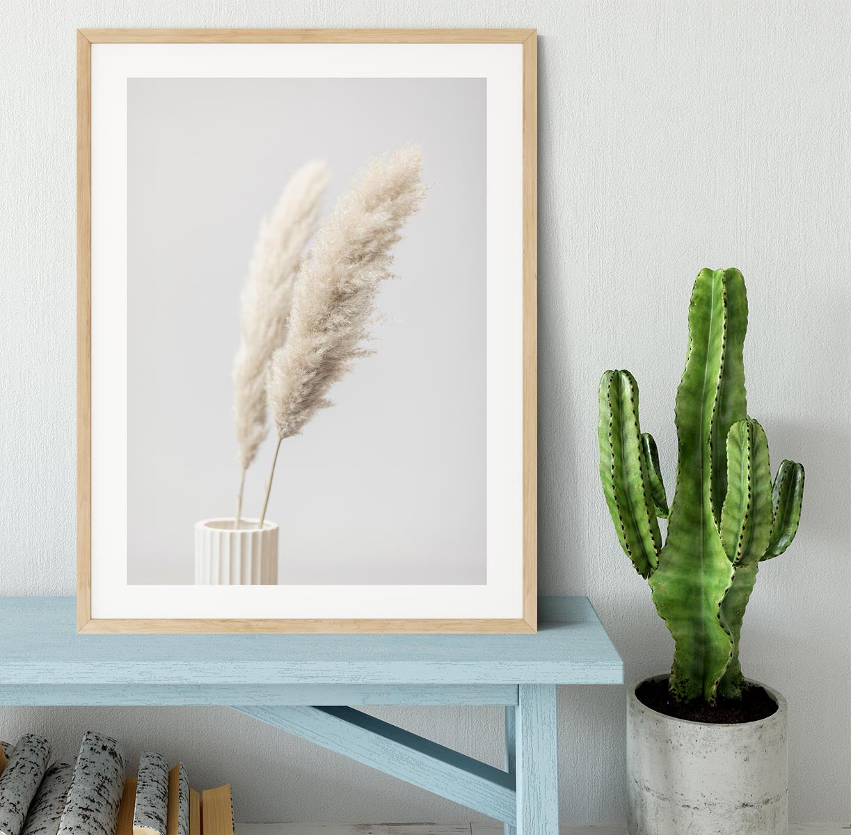 Pampas Grass Grey 11 Framed Print - Canvas Art Rocks - 3