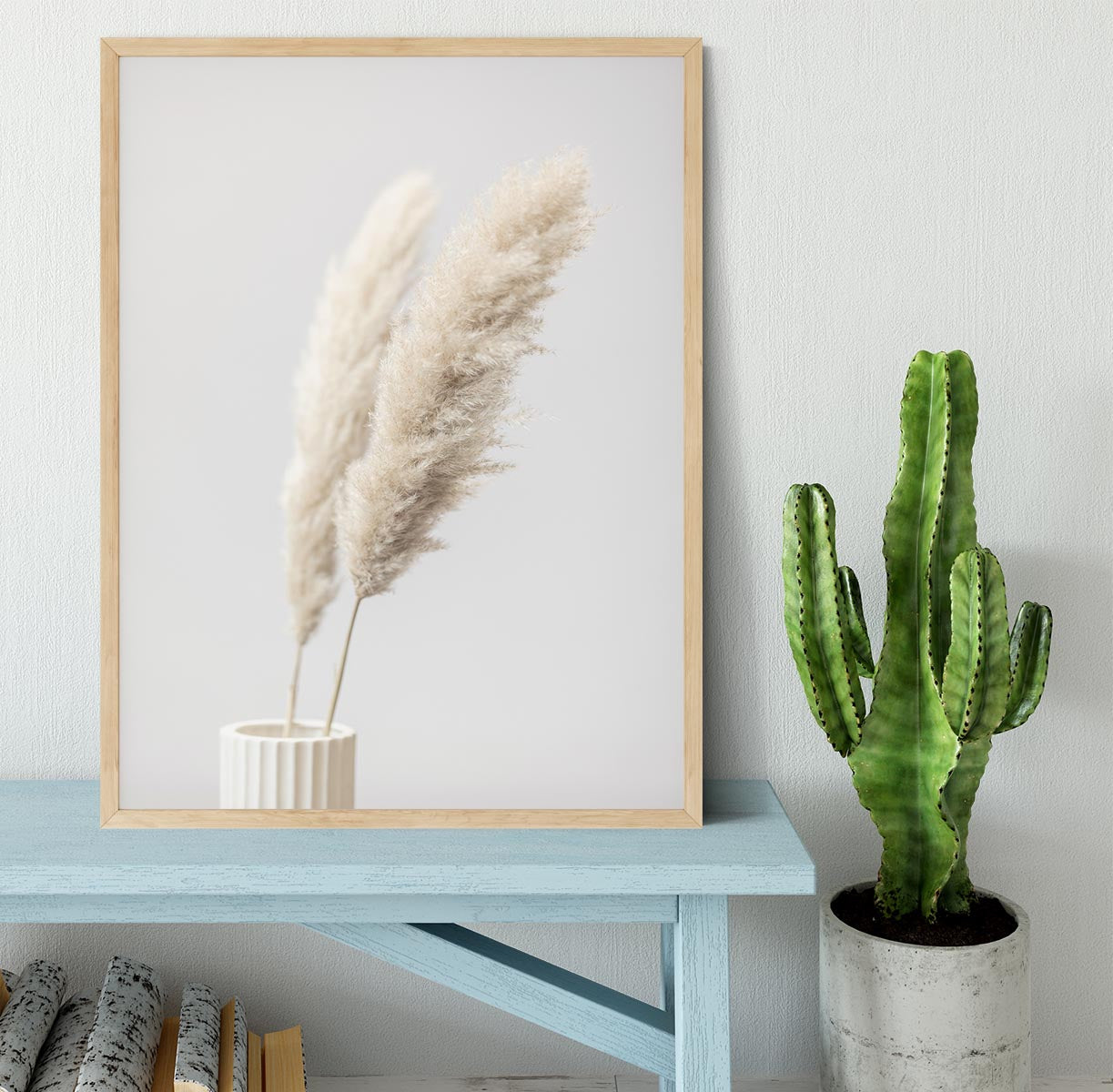 Pampas Grass Grey 11 Framed Print - Canvas Art Rocks - 4