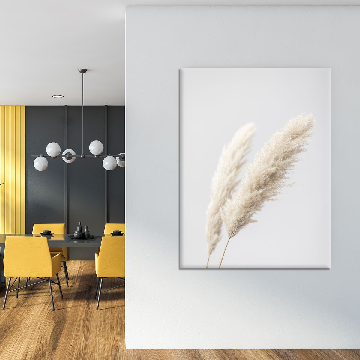 Pampas Grass Grey 13 Canvas Print or Poster - Canvas Art Rocks - 4