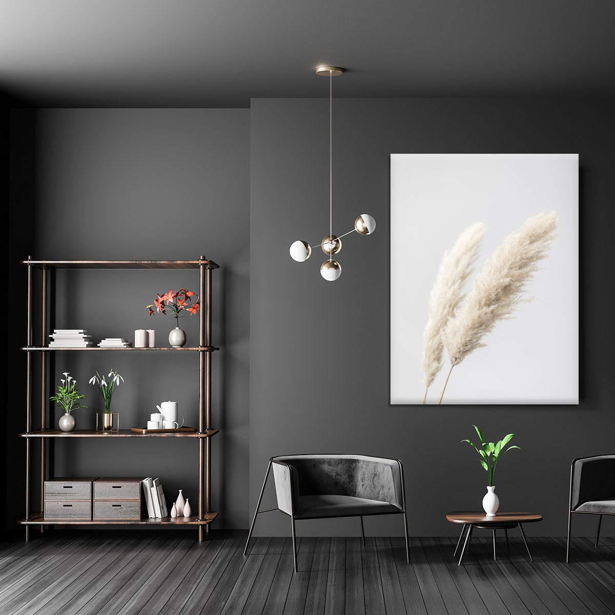 Pampas Grass Grey 13 Canvas Print or Poster - Canvas Art Rocks - 5