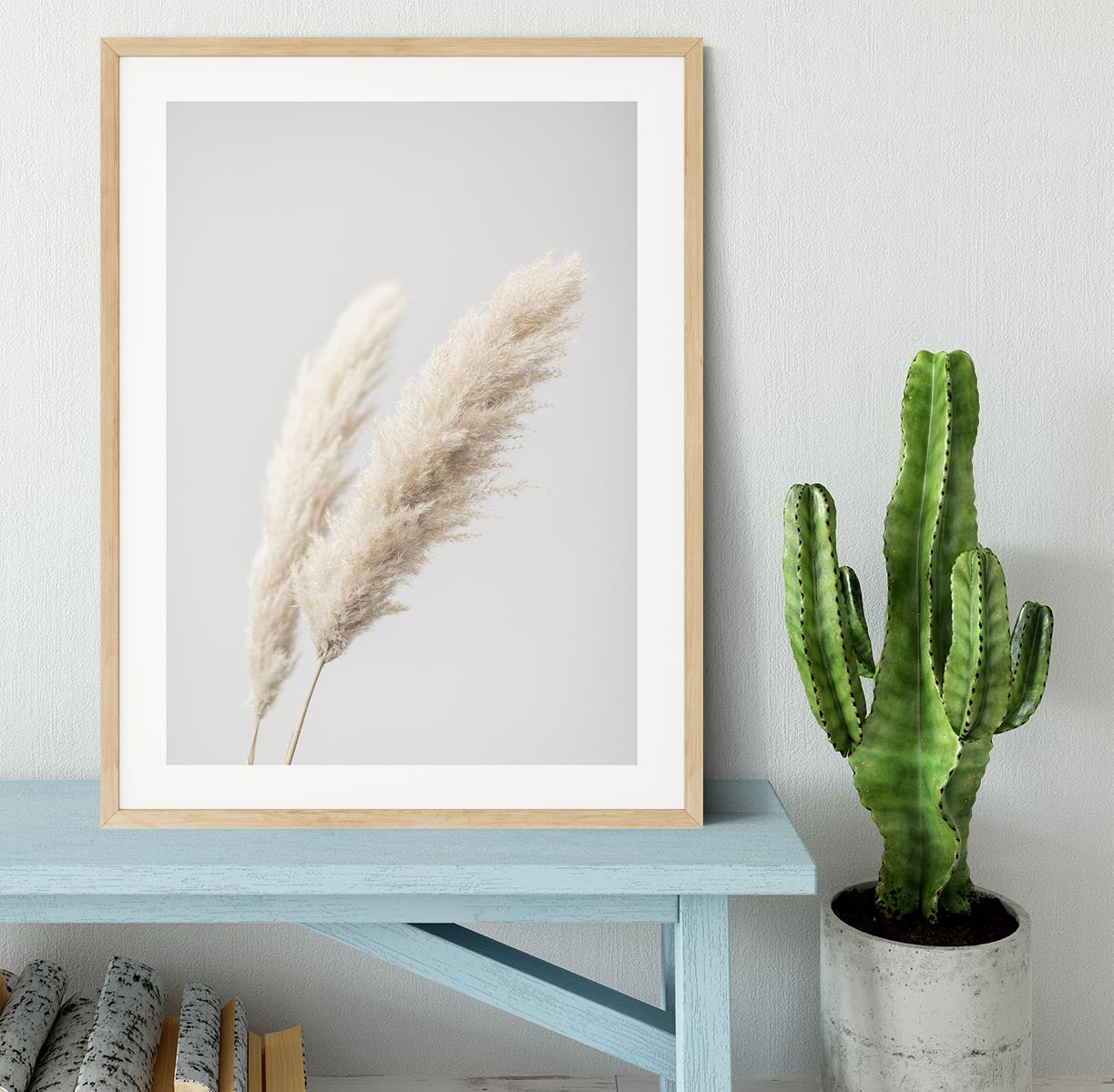 Pampas Grass Grey 13 Framed Print - Canvas Art Rocks - 3