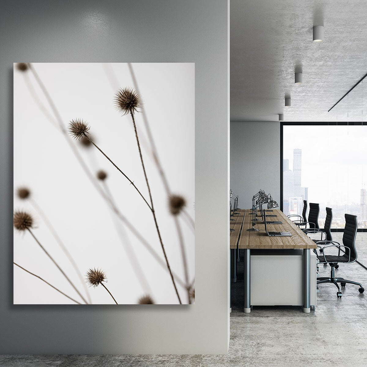 Thistle Grey 05 Canvas Print or Poster - Canvas Art Rocks - 3