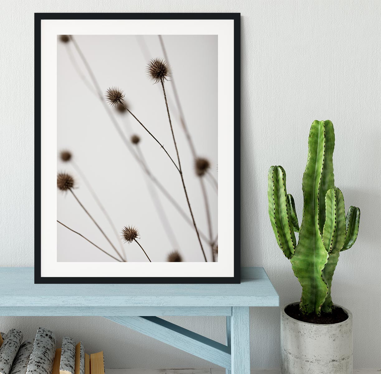 Thistle Grey 05 Framed Print - Canvas Art Rocks - 1