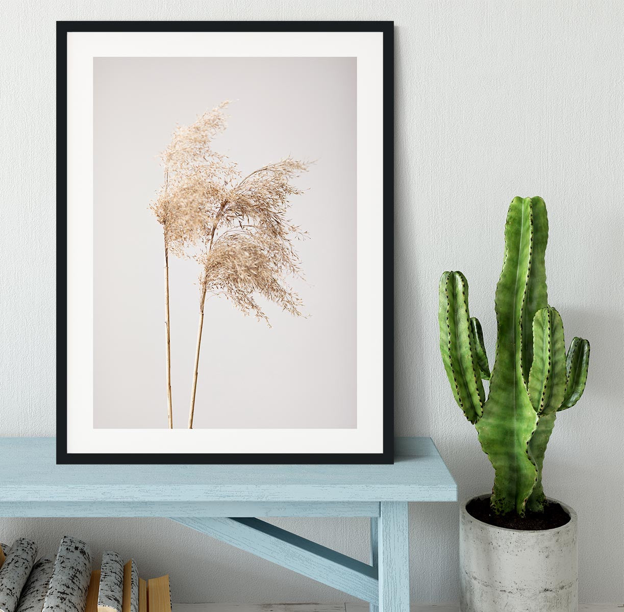 Reed Grass Grey 02 Framed Print - Canvas Art Rocks - 1