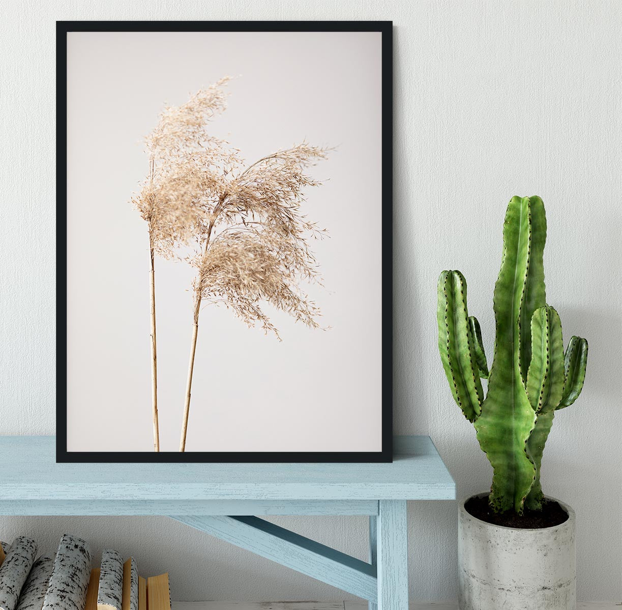 Reed Grass Grey 02 Framed Print - Canvas Art Rocks - 2