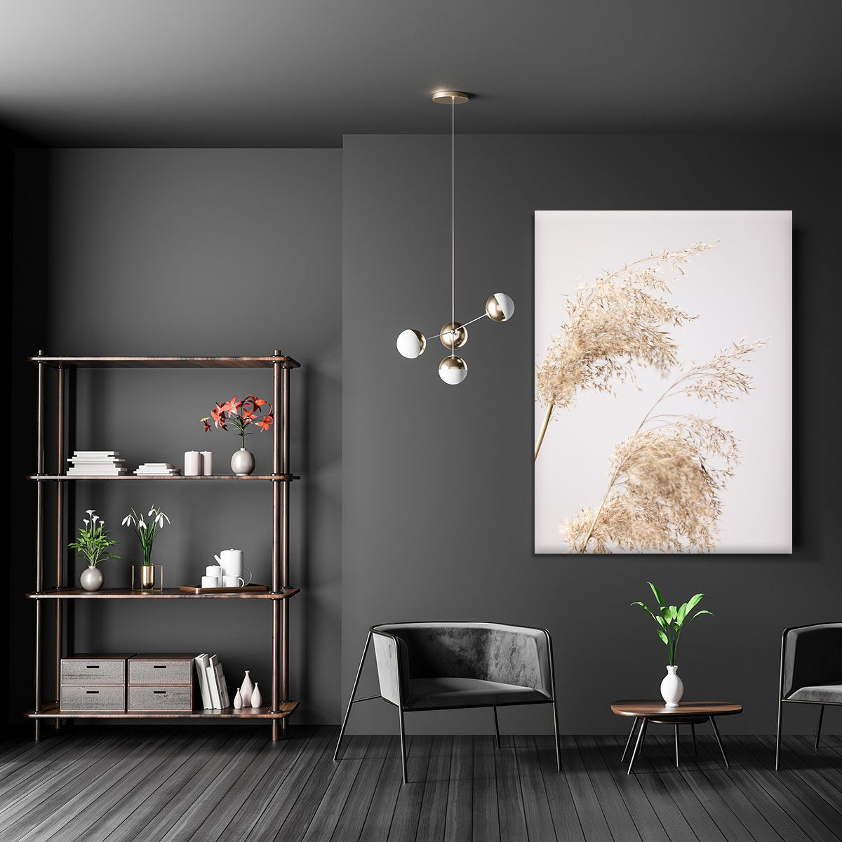Reed Grass Grey 06 Canvas Print or Poster - Canvas Art Rocks - 5
