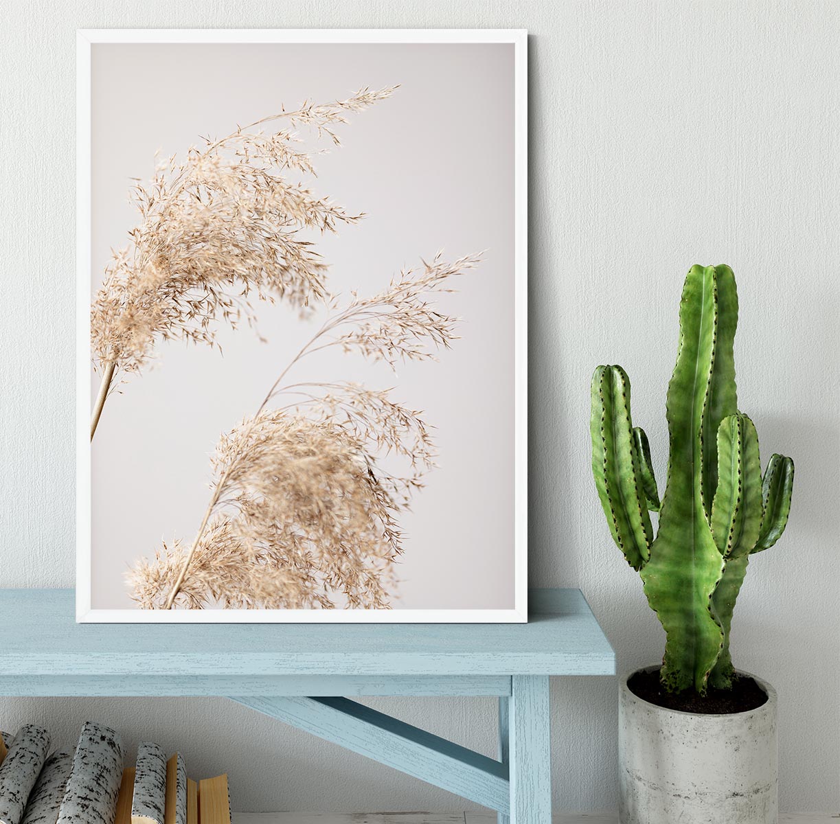 Reed Grass Grey 06 Framed Print - Canvas Art Rocks -6