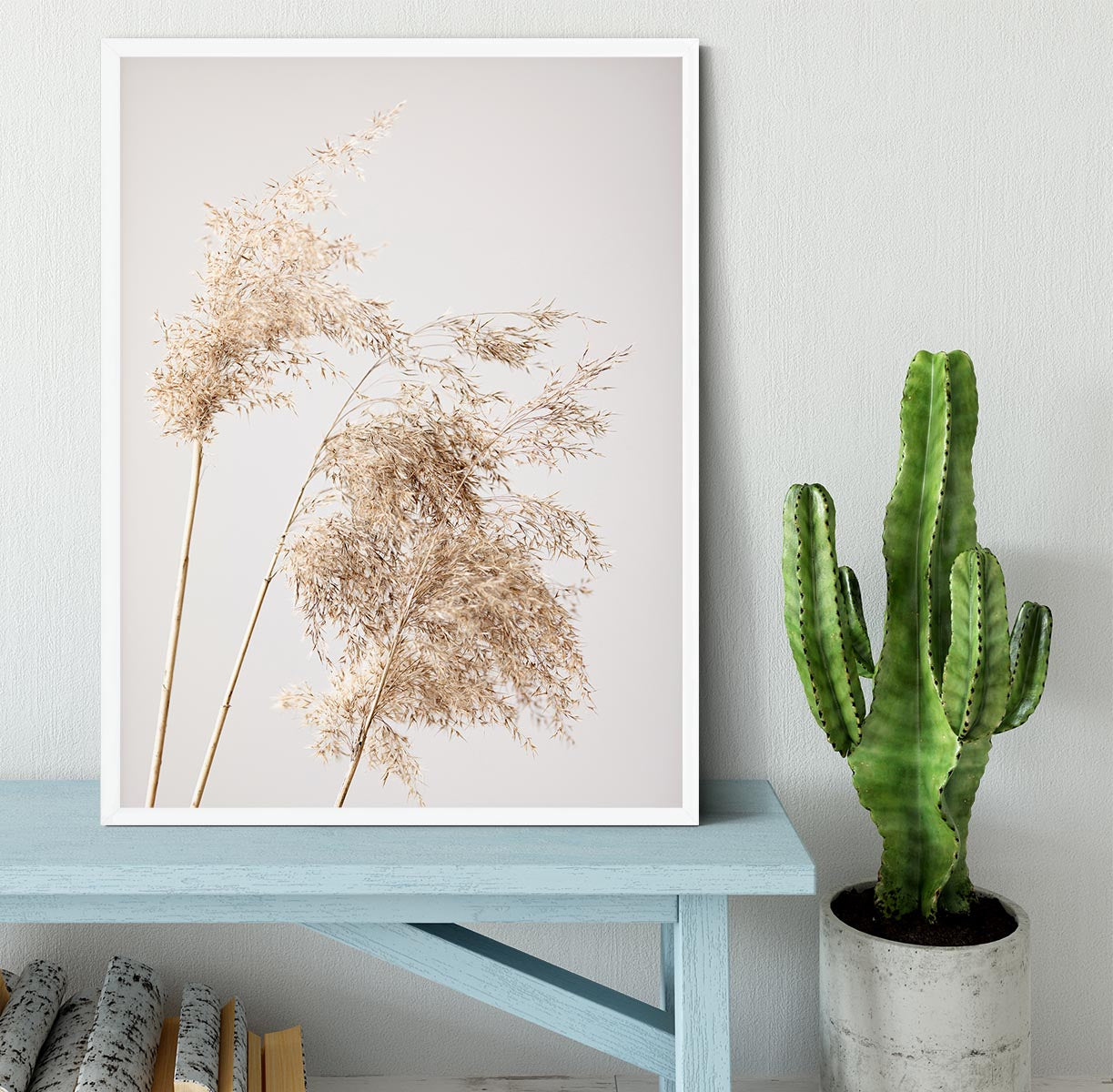 Reed Grass Grey 07 Framed Print - Canvas Art Rocks -6