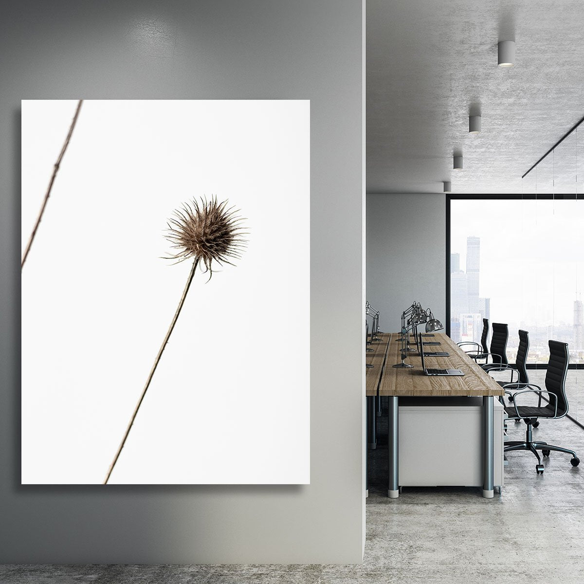 Thistle Grey 08 Canvas Print or Poster - Canvas Art Rocks - 3
